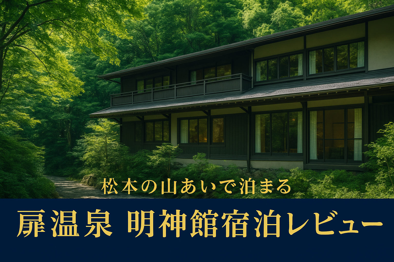 扉温泉 明神館の宿泊レビュー｜松本の山あいに佇む高級旅館の外観