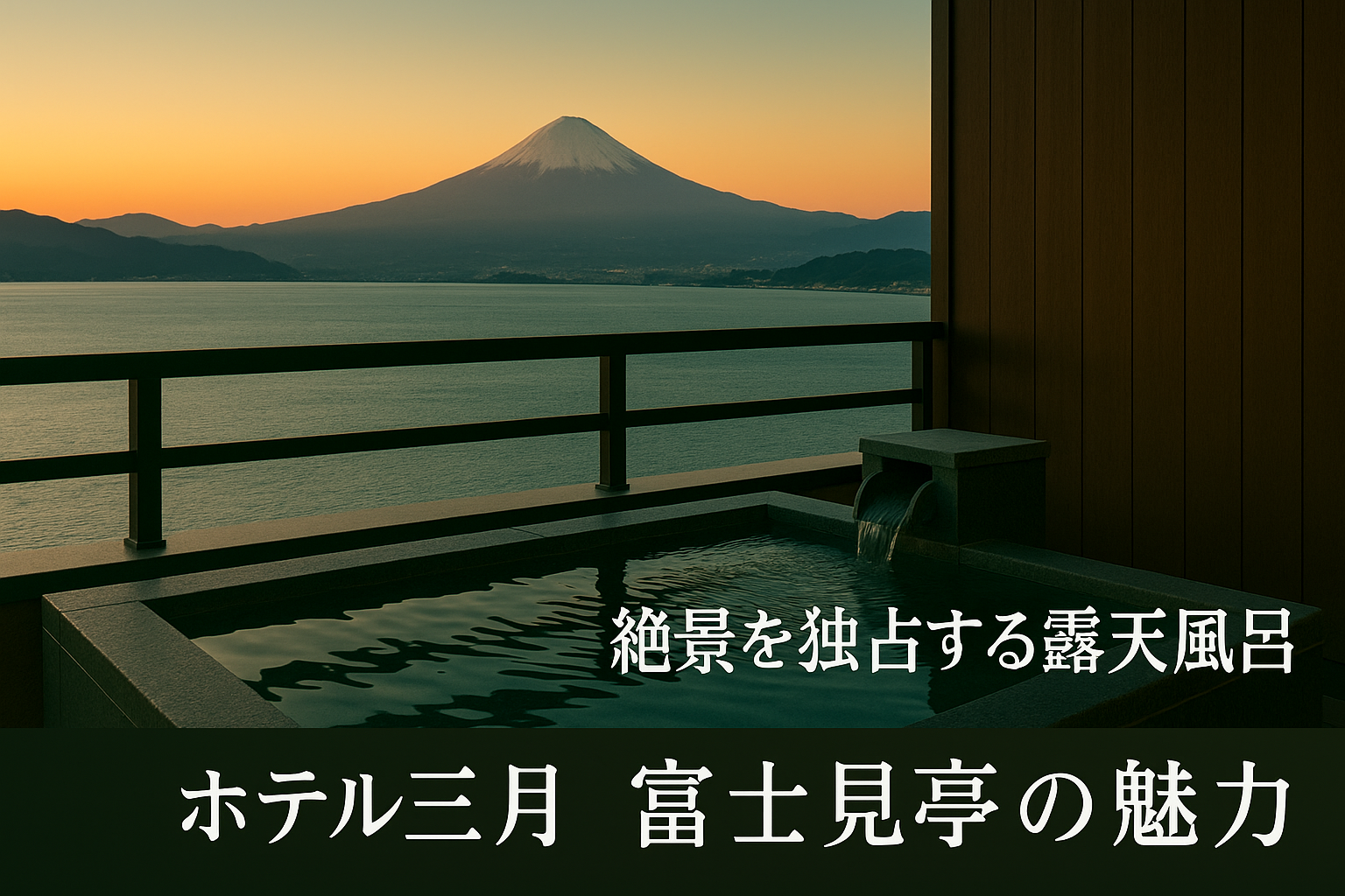 ホテル三日月 富士見亭｜客室露天風呂から望む東京湾と富士山の絶景